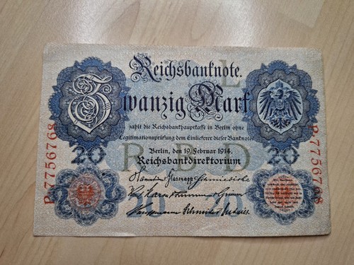 Mark reichsbanknote german - 20,