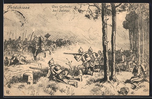 German künstler ak - ww, künstler-ak
