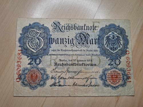 Mark reichsbanknote german - 20,