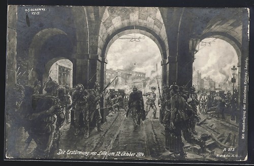 German schlacht 1914 - ak,